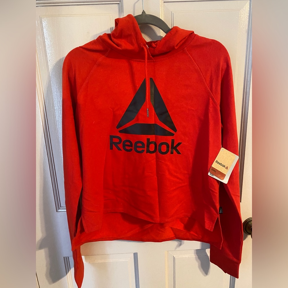 Reebok Hooded Cropped Terry Sweatshirt S